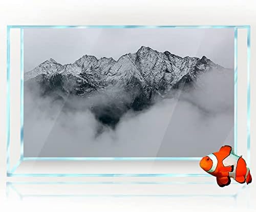 На фона на Стикер за Аквариум, Декорация за Аквариуми, Сив Планински мъгли, HD 3D Плакат, Самоклеящийся Водоустойчив