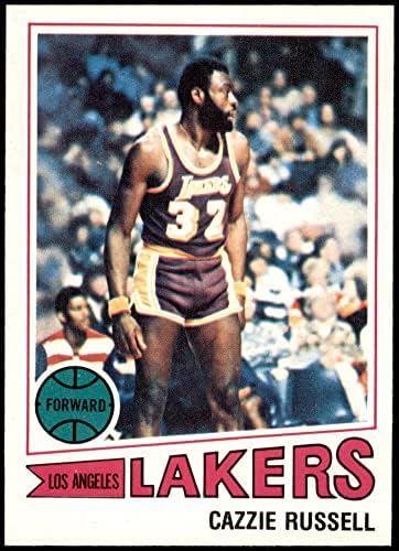 1977 Топпс 59 Каззи Ръсел Лос Анджелис Лейкърс (баскетболно карта) в Ню Йорк/Mount Лейкърс Мичиган