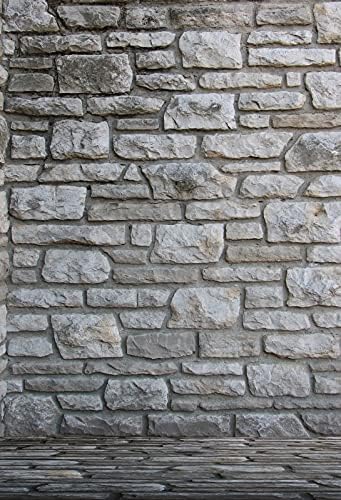 Baocicco 8x12ft Сив Тухлена Стена Фон Ретро Напукана, Селска Каменна Камък Нередовните Художествена Стенопис