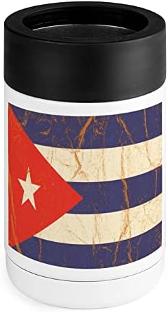 Флаг на Куба на Мента парче Хартия, Охлаждащ Чаша, Термос От Неръждаема Стомана, Държач за Хладилници, Чаша