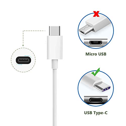 Комплект от 2 теми, 5 фута /6 метра, кабел за зарядно устройство ipad pro, usb кабел c, бял за iPad Pro 12,9