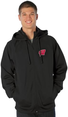 Мъжки качулка NCAA Wisconsin Badgers Transit с цип