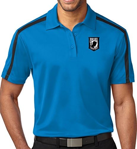 Мъжка риза с къси ръкави в Цветна Ивица с нашивкой POW MIA, Цветни блокчета