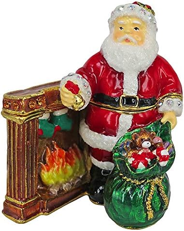 РУЧИННИ Дядо Коледа с Чувал подаръци, Кутия за Украшения