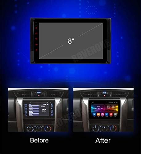 RoverOne Кола Стерео Bluetooth Радио GPS Навигация Мултимедийно Главното Устройство за Toyota Fortuner 2017 2018 със Сензорен екран, Android DSP MirrorLink