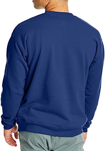 Мъжки руното hoody Hanes EcoSmart, Пуловер от смес от памук, Hoody с кръгло деколте за мъже (1 или 2 опаковки)