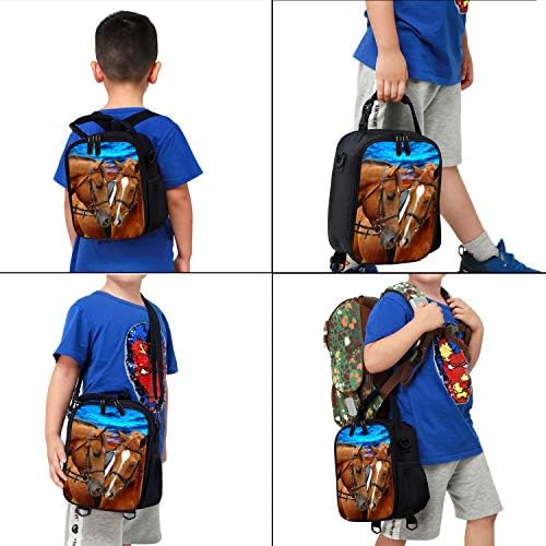 7-mi Детска Чанта за Обяд, торби за Многократна употреба, на рамото с 3D дизайн за предястия с цип, Онлайн,