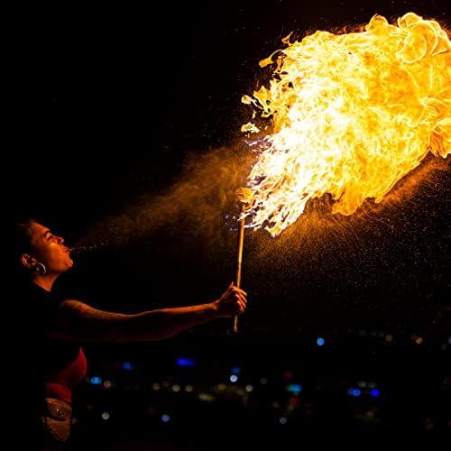 Огнедишащ факел FIRE MECCA –Огнедышащая пръчка - Корона от кевлар 2 инча Дължина 24 инча – Огнен храчка, Вентилатор,