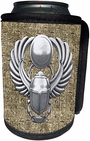 3. Сребърен египетски бръмбар-scarab на иероглифе. - Опаковки за бутилки-охладители (cc_353459_1)