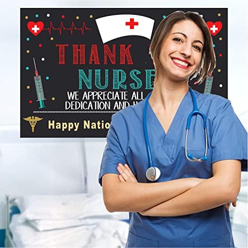 Банер Седмици Благодарност Сестри Фон Украса - Щастливата Национална Седмица на медицински Сестри Банер Украса