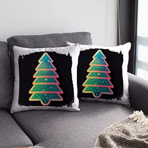 Квадратни калъфки за празничната елха - Коледна калъфка за възглавница - Калъфка за възглавница със зимна принтом
