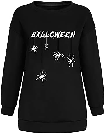 Пуловери за Хелоуин за Жени, Блуза, Блузи С Дълъг Ръкав, Блузи, Топ, С Надпис върху Хелоуин