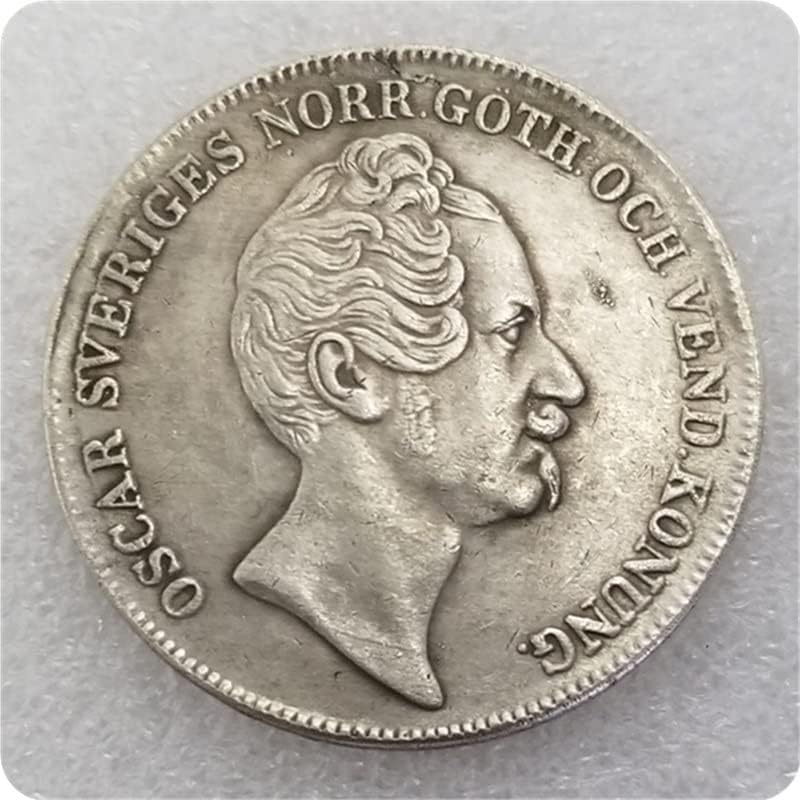 Антикварное занаят Швеция 1852 Швеция Възпоменателна монета Риксдейла 2026