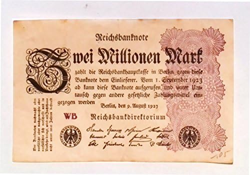 1923 Германия Хиперинфлацията Пълен набор от автентични банкноти в купюри от 1 до 100 милиона марки (Създайте