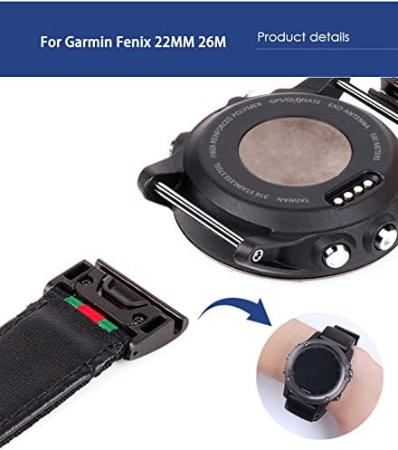 SAWIDEE Быстроразъемные найлонови въжета от телешка кожа за часовници на Garmin Fenix 7X7 6 6X Pro GPS 5 5X