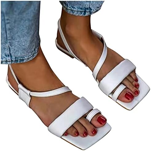 WASERCE сладък пързалки дамска мода сандали Дамски размер мода ремък плосък тънък големи летни Дамски сандали