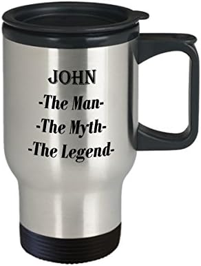 Джон - Човек, Мит, Легенда, Невероятна Кафеена Чаша за Подарък - Пътна Чаша на 14 грама