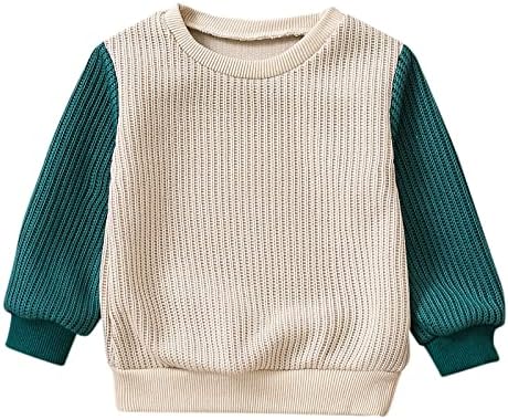 Пуловер в стил Мозайка с дълъг ръкав за Малки Момчета и Момичета, Потници, Облекло За Момчета, Размер 8, Върхове