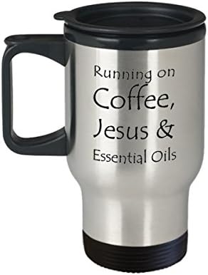 Новост, Кафеена Чаша за пътуване - Работи на кафе, Исус и Етерични Масла - 14 мл, Чаша за топла и студена кафе,