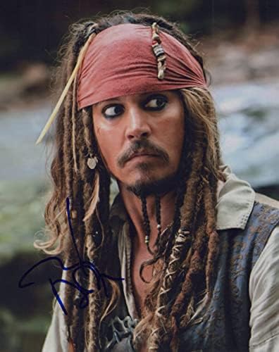Джони Деп (Карибски Пирати), подписано на снимка с размер 8x10