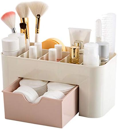 MJCSNH Caja de cosméticos caja acabado oficina organizador maquillaje plástico almacenamiento escritorio sala