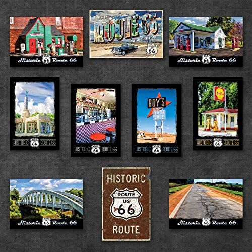 Крайната колекция от пощенски картички Route 66 | Комплект от 32 | 4x6