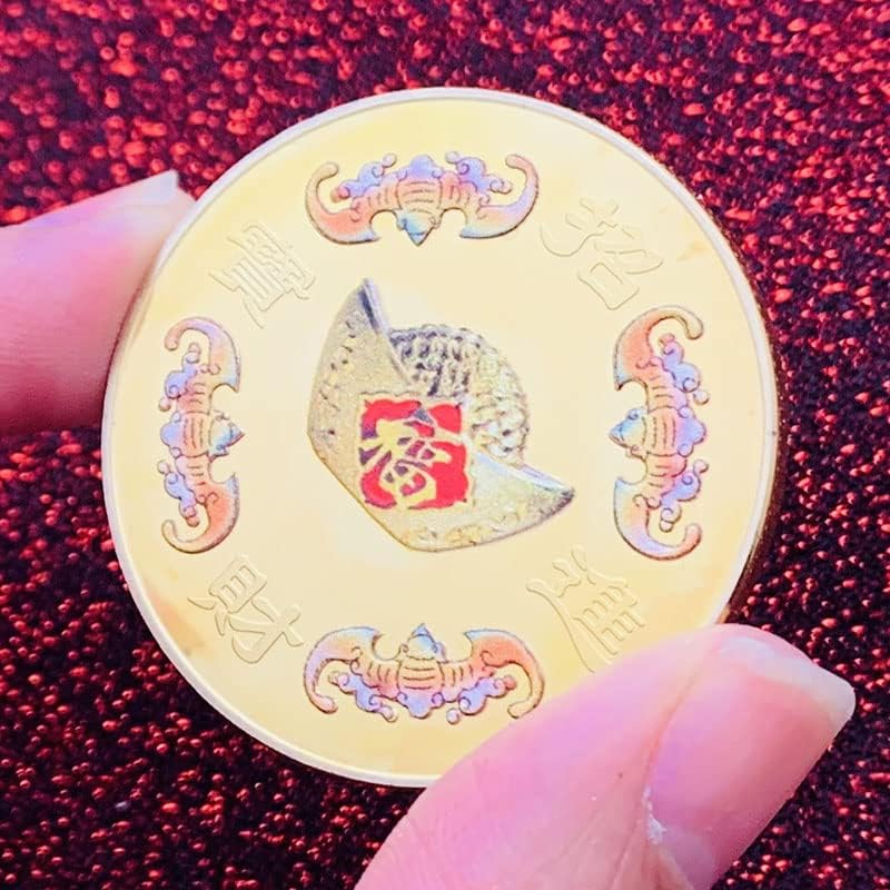 Годината На Тигъра Фушоу Консервна Позлатен Медальон За Игра С Една Ръка Подарък Златна Монета Възпоменателна