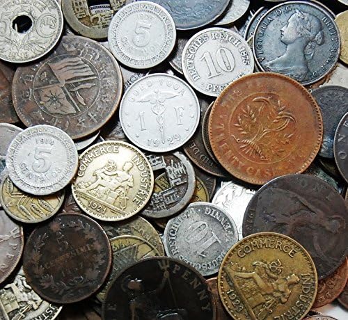 100 Стари монети Кенау - Повече от 1 килограм - Всичко на 70 и повече години - от 1800-те години - Поръчайте