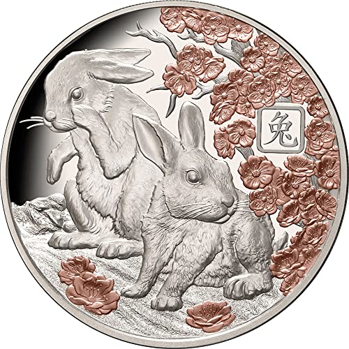 2023 Лунна година Соломоновите острови PowerCoin Rabbit Лунна година 1 Унция Сребърна монета 5 $ на Соломоновите