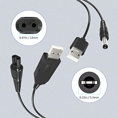PChero 5 В USB Зарядни устройства, захранващи Кабели за Електрически Тример за оформяне на Брада, Машинки За
