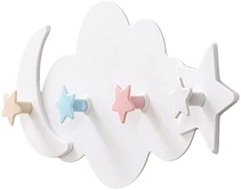 AUZAA Самозалепващи се Пластмасови Куки Звезди Облак, с монтиран на стената Кука Сладък Кука За Палто Детска